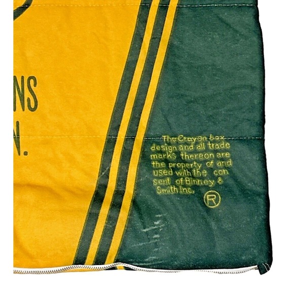 Vintage Crayola Crayons Sleeping Bag Binney & Smith Yellow Box 24 Count Design - Picture 8 of 16